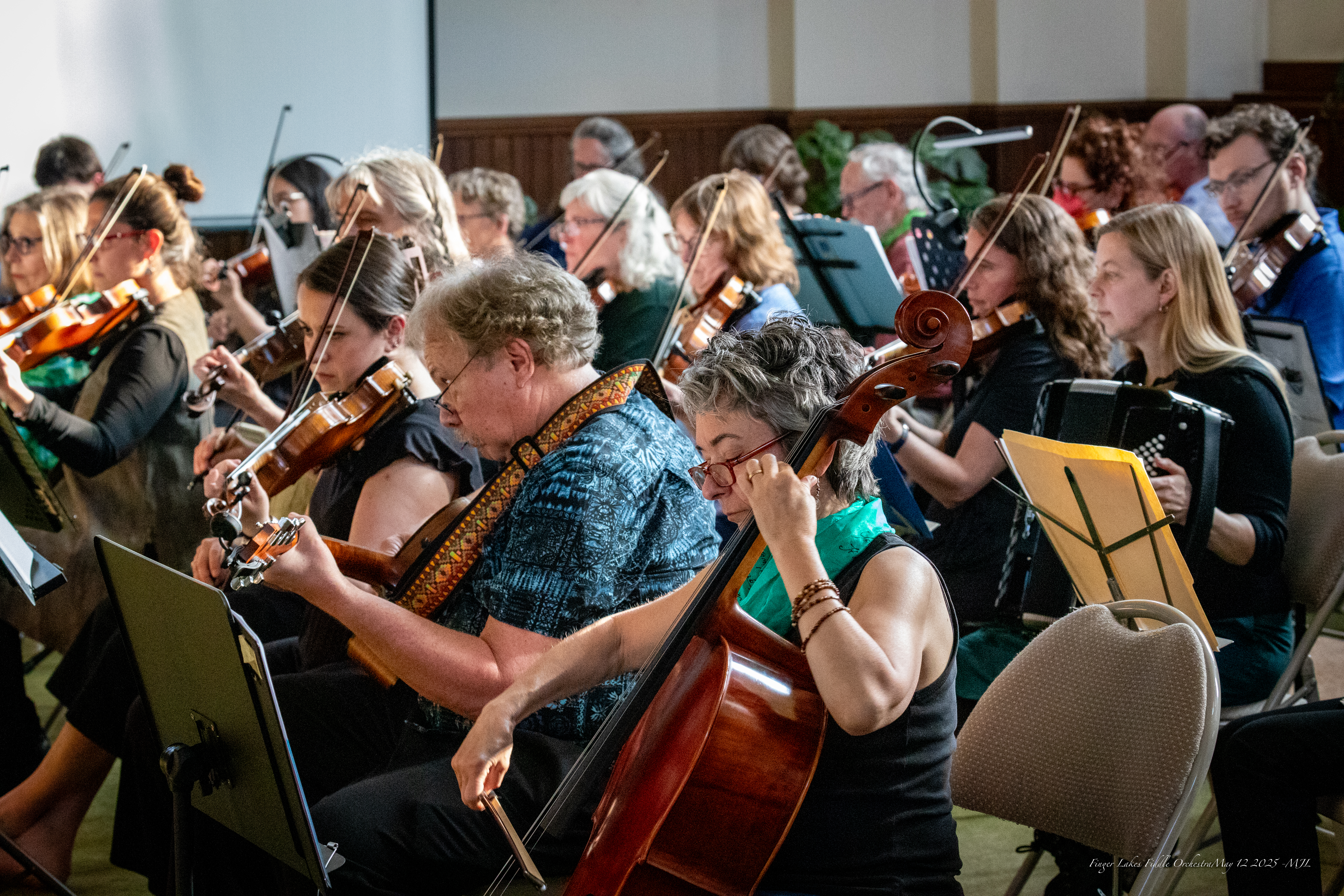 Finger Lakes Fiddle Orchestra May 2025 Concert at First Baptist Church in Ithaca, NY